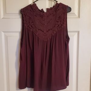 Torrid Maroon Lace Blouse